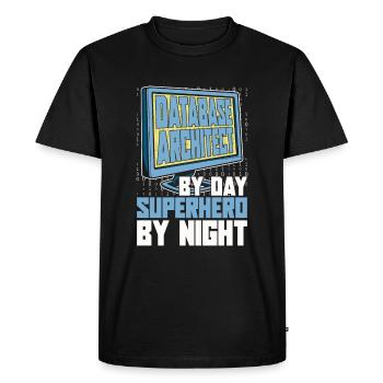 Architecte de bases de données - T-shirt Premium bio Homme - noir - Devant - Nico (187cm)