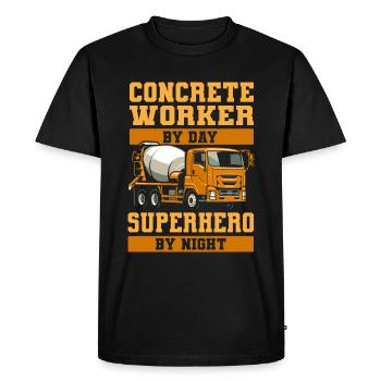 Concrete workers - Men's Premium Organic T-Shirt - black - Front - Nico (187cm)