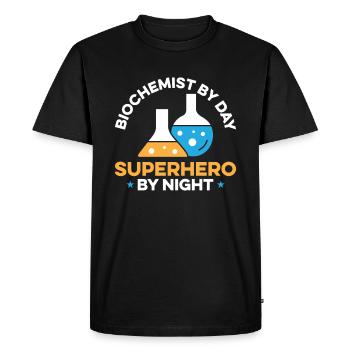 Biochemist - Men's Premium Organic T-Shirt - black - Front - Nico (187cm)