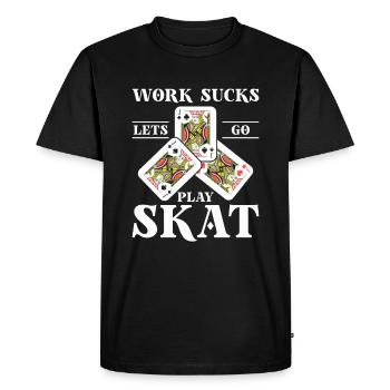 Skat - T-shirt Premium bio Homme - noir - Devant - Nico (187cm)