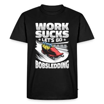 Bobfahren - Männer Premium Bio T-Shirt - Schwarz - Vorne - Nico (187cm)