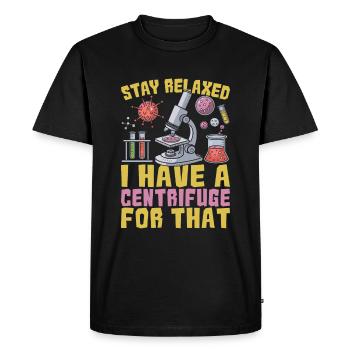 Biochemist - Men's Premium Organic T-Shirt - black - Front - Nico (187cm)