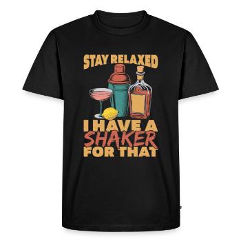 Barman Barman - T-shirt Premium bio Homme - noir - Devant - Nico (187cm)