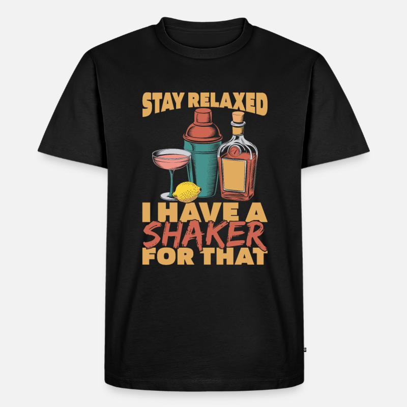 Barkeeper Bartender - Männer Premium Bio T-Shirt - Schwarz
