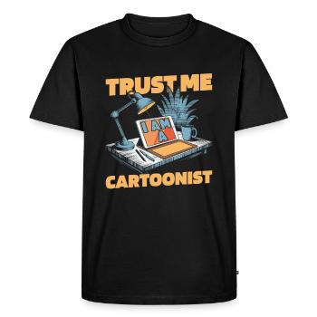 Dessinateur - T-shirt Premium bio Homme - noir - Devant - Nico (187cm)
