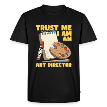 Directeur artistique - T-shirt Premium bio Homme - noir - Devant - Nico (187cm)