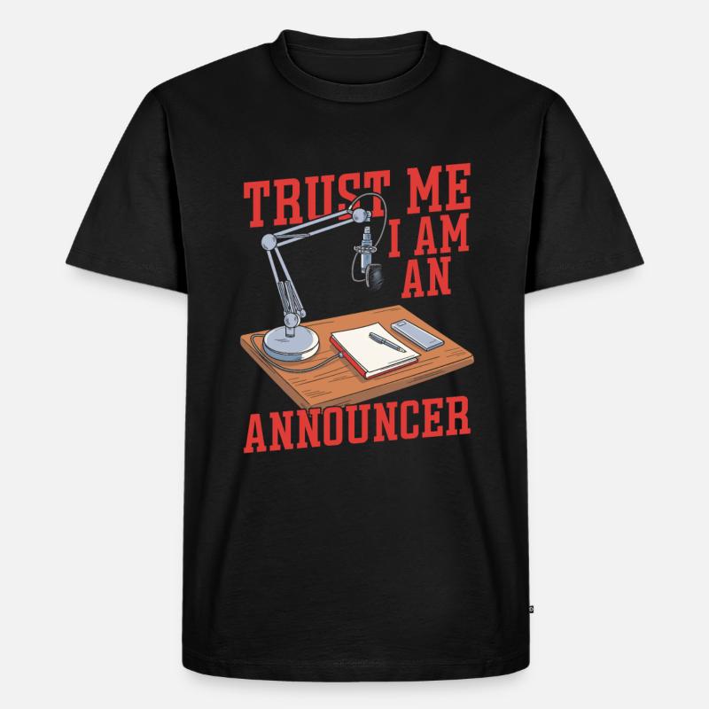 Ansager - Männer Premium Bio T-Shirt - Schwarz