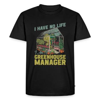 Greenhouse Manager - Men's Premium Organic T-Shirt - black - Front - Nico (187cm)