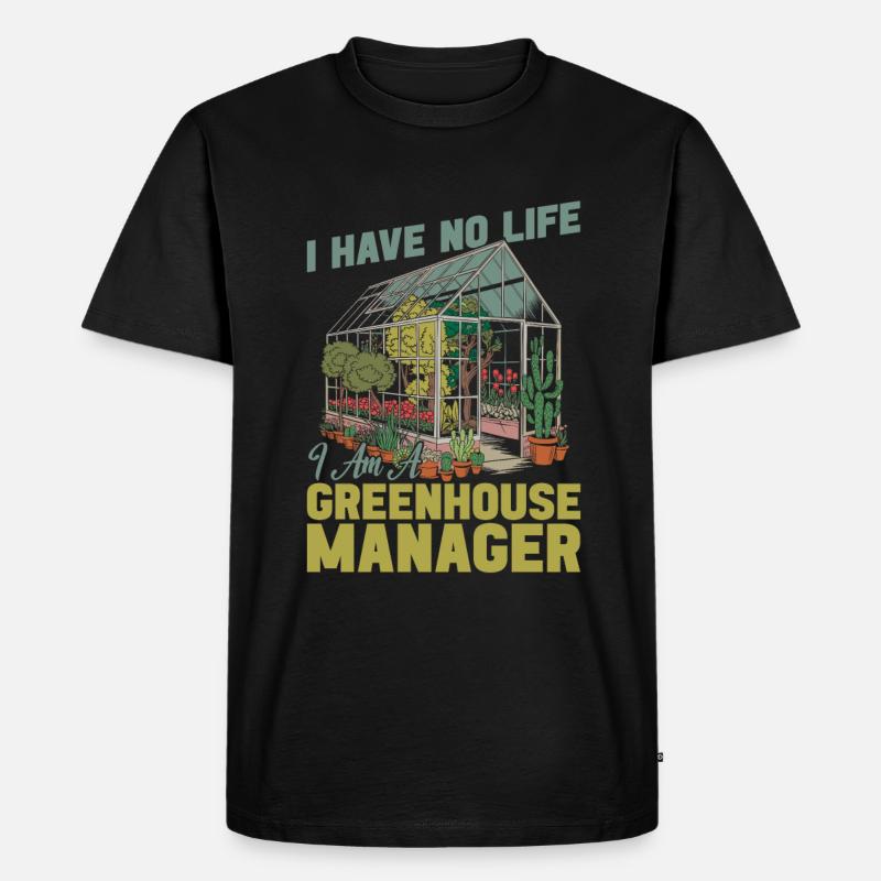 Gewächshausmanager - Männer Premium Bio T-Shirt - Schwarz