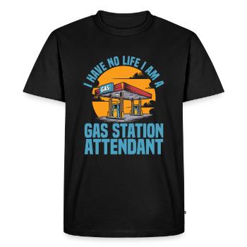 Pump attendant - Men's Premium Organic T-Shirt - black - Front - Nico (187cm)