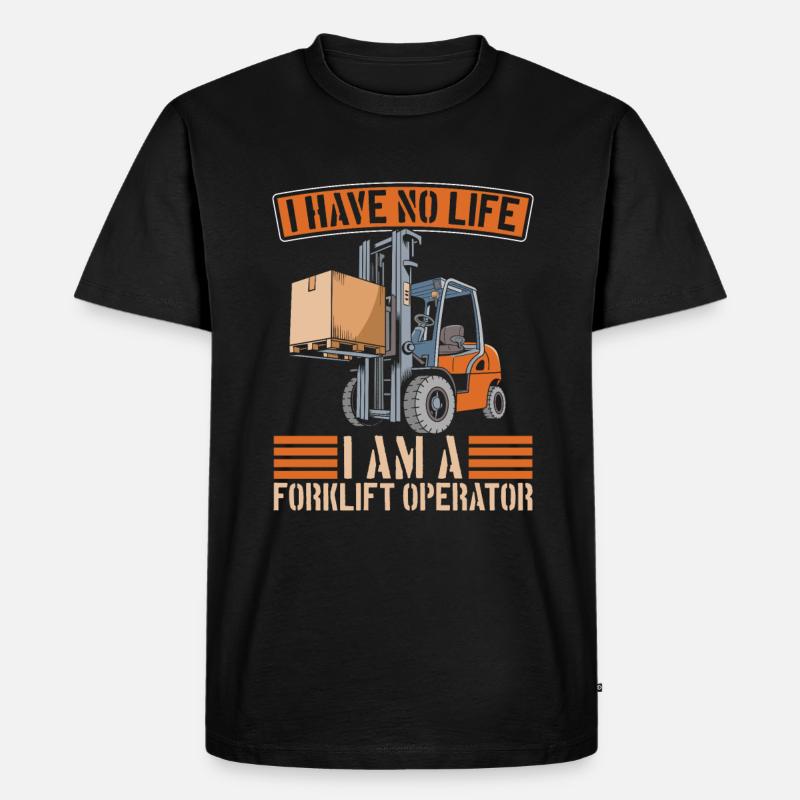 Gabelstapler Staplerfahrer - Männer Premium Bio T-Shirt - Schwarz