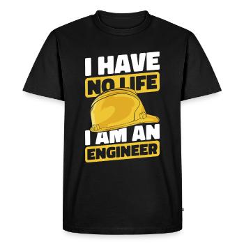 Engineer - Men's Premium Organic T-Shirt - black - Front - Nico (187cm)