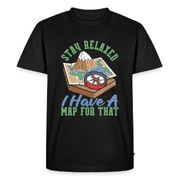 Geography Geographer - Men's Premium Organic T-Shirt - black - Front - Nico (187cm)
