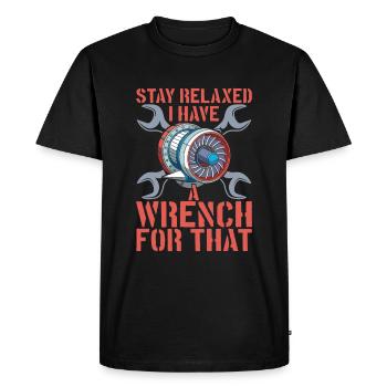 Flight Engineer - Men's Premium Organic T-Shirt - black - Front - Nico (187cm)