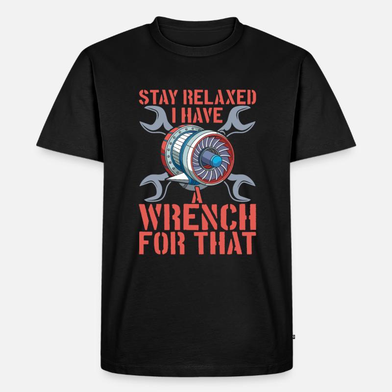Flugingenieur - Männer Premium Bio T-Shirt - Schwarz