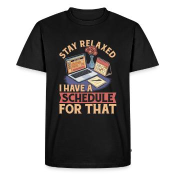 Event planner - Men's Premium Organic T-Shirt - black - Front - Nico (187cm)