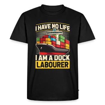 Docker - Men's Premium Organic T-Shirt - black - Front - Nico (187cm)