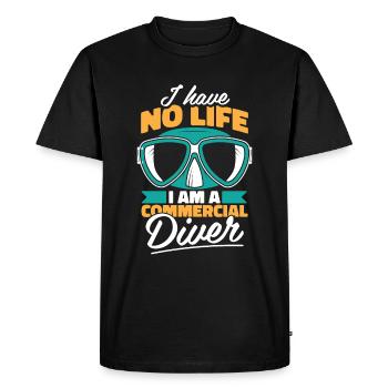 Plongeur professionnel - T-shirt Premium bio Homme - noir - Devant - Nico (187cm)