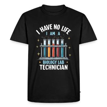 Assistante de laboratoire en biologie - T-shirt Premium bio Homme - noir - Devant - Nico (187cm)