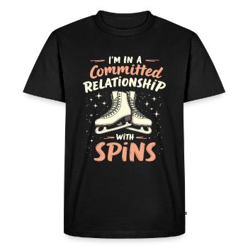 Figure skating figure skater - Men's Premium Organic T-Shirt - black - Front - Nico (187cm)
