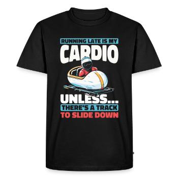 Bobsledding - Men's Premium Organic T-Shirt - black - Front - Nico (187cm)
