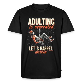 Canyoning Rappelling - Men's Premium Organic T-Shirt - black - Front - Nico (187cm)