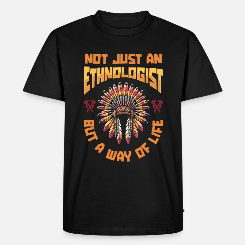 Ethnologe - Männer Premium Bio T-Shirt - Schwarz
