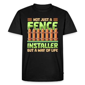 Fence installer - Men's Premium Organic T-Shirt - black - Front - Nico (187cm)