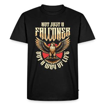 Fauconnier - T-shirt Premium bio Homme - noir - Devant - Nico (187cm)