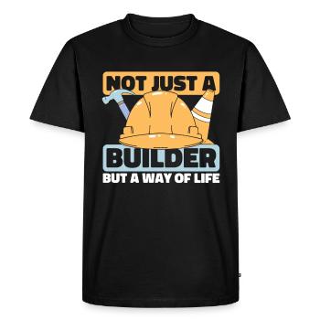 Constructeur - T-shirt Premium bio Homme - noir - Devant - Nico (187cm)