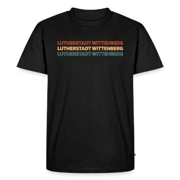 Ville allemande Lutherstadt Wittenberg - T-shirt Premium bio Homme - noir - Devant - Nico (187cm)