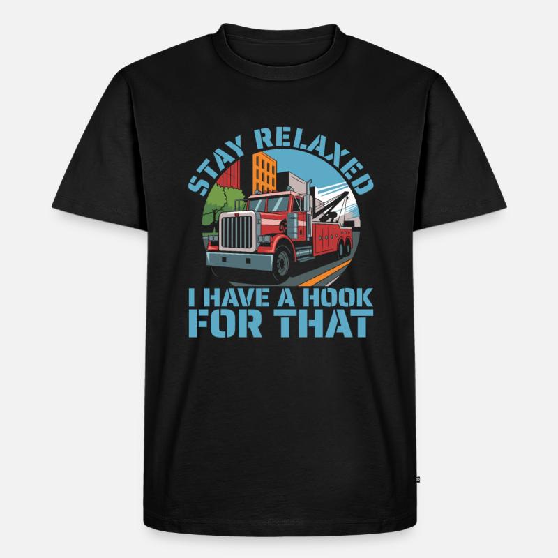 Abschleppdienst Abschlepper - Männer Premium Bio T-Shirt - Schwarz