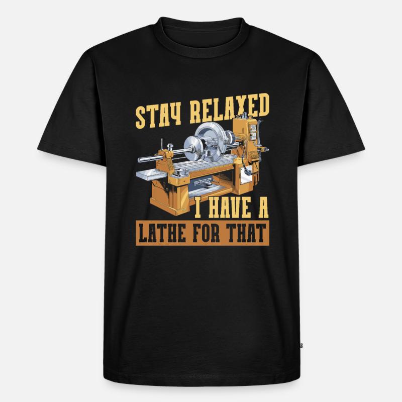 Drechseln Drechsler - Männer Premium Bio T-Shirt - Schwarz