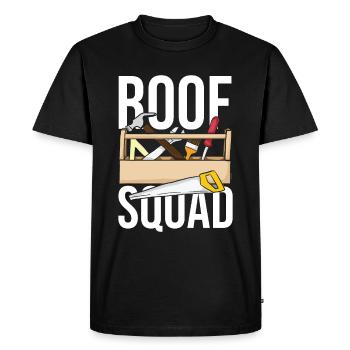 Escouade de couvreurs - T-shirt Premium bio Homme - noir - Devant - Nico (187cm)