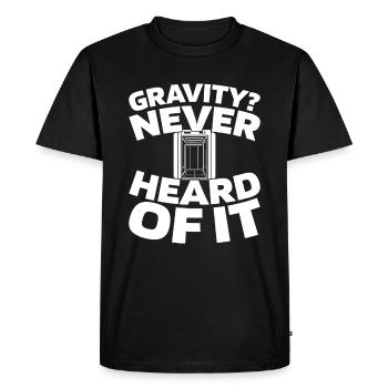 Ascenseur Ascenseur - T-shirt Premium bio Homme - noir - Devant - Nico (187cm)