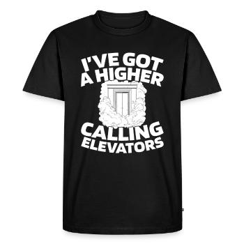 Elevator Elevator - Men's Premium Organic T-Shirt - black - Front - Nico (187cm)