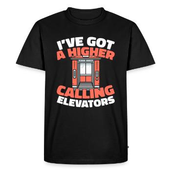 Elevator Elevator - Men's Premium Organic T-Shirt - black - Front - Nico (187cm)