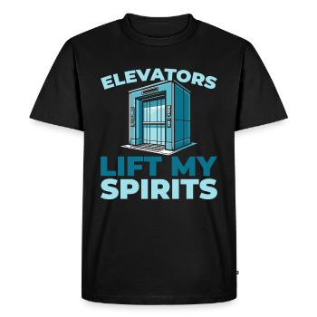 Elevator Elevator - Men's Premium Organic T-Shirt - black - Front - Nico (187cm)