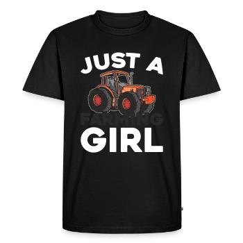 Fermier Fermier Juste une fille de l’agriculture - T-shirt Premium bio Homme - noir - Devant - Nico (187cm)