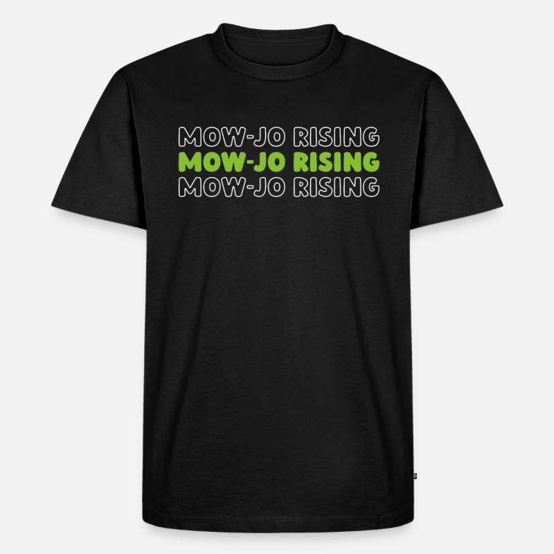 Rasenmäher Mähen - Männer Premium Bio T-Shirt - Schwarz