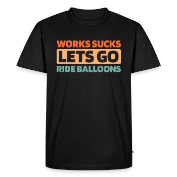 Hot Air Ballooning Ballooning - Men's Premium Organic T-Shirt - black - Front - Nico (187cm)