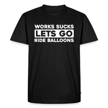 Hot Air Ballooning Ballooning - Men's Premium Organic T-Shirt - black - Front - Nico (187cm)