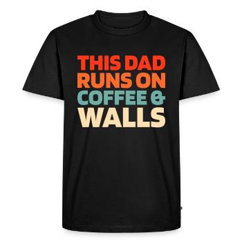 Mason Coffee Father Dad - Men's Premium Organic T-Shirt - black - Front - Nico (187cm)