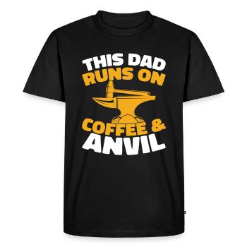 Blacksmith Metalworker Coffee Father Dad - Men's Premium Organic T-Shirt - black - Front - Nico (187cm)