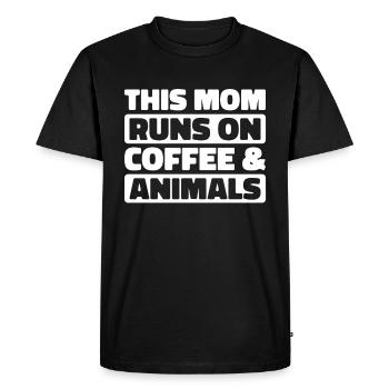 Zookeeper Zookeeper Coffee Mother Mom - Men's Premium Organic T-Shirt - black - Front - Nico (187cm)