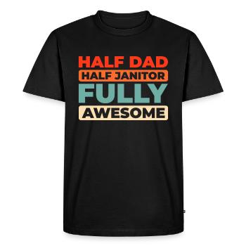 Caretaker Father Dad - Men's Premium Organic T-Shirt - black - Front - Nico (187cm)