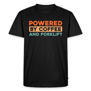 Chariot élévateur Chariot élévateur Café - T-shirt Premium bio Homme - noir - Devant - Nico (187cm)