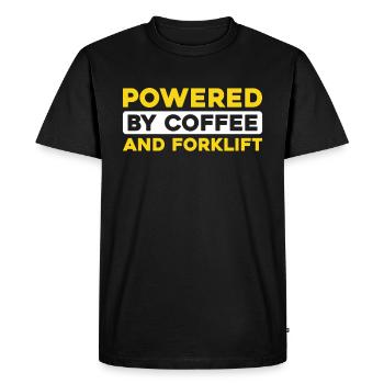 Chariot élévateur Chariot élévateur Café - T-shirt Premium bio Homme - noir - Devant - Nico (187cm)