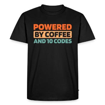 Emergency Call Control Center Operations Center Coffee - Men's Premium Organic T-Shirt - black - Front - Nico (187cm)