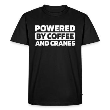 Crane Operator Crane Operator Coffee - Men's Premium Organic T-Shirt - black - Front - Nico (187cm)